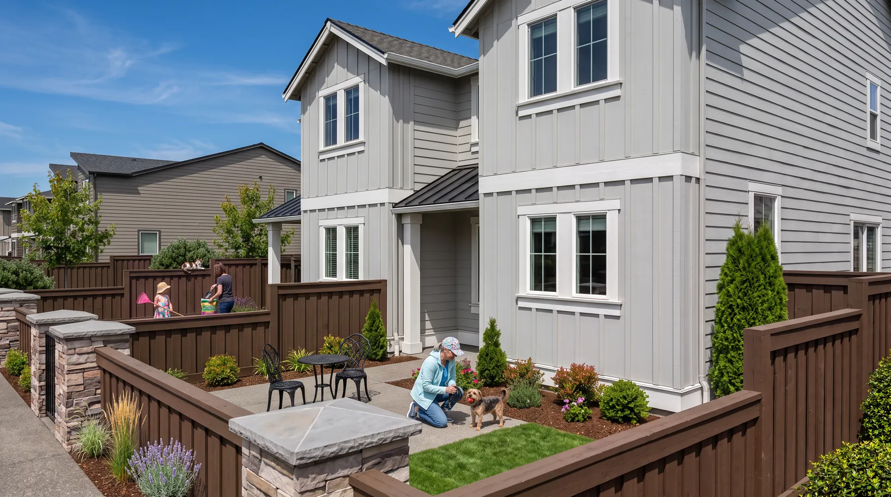 Petrosa townhome gated courtyard