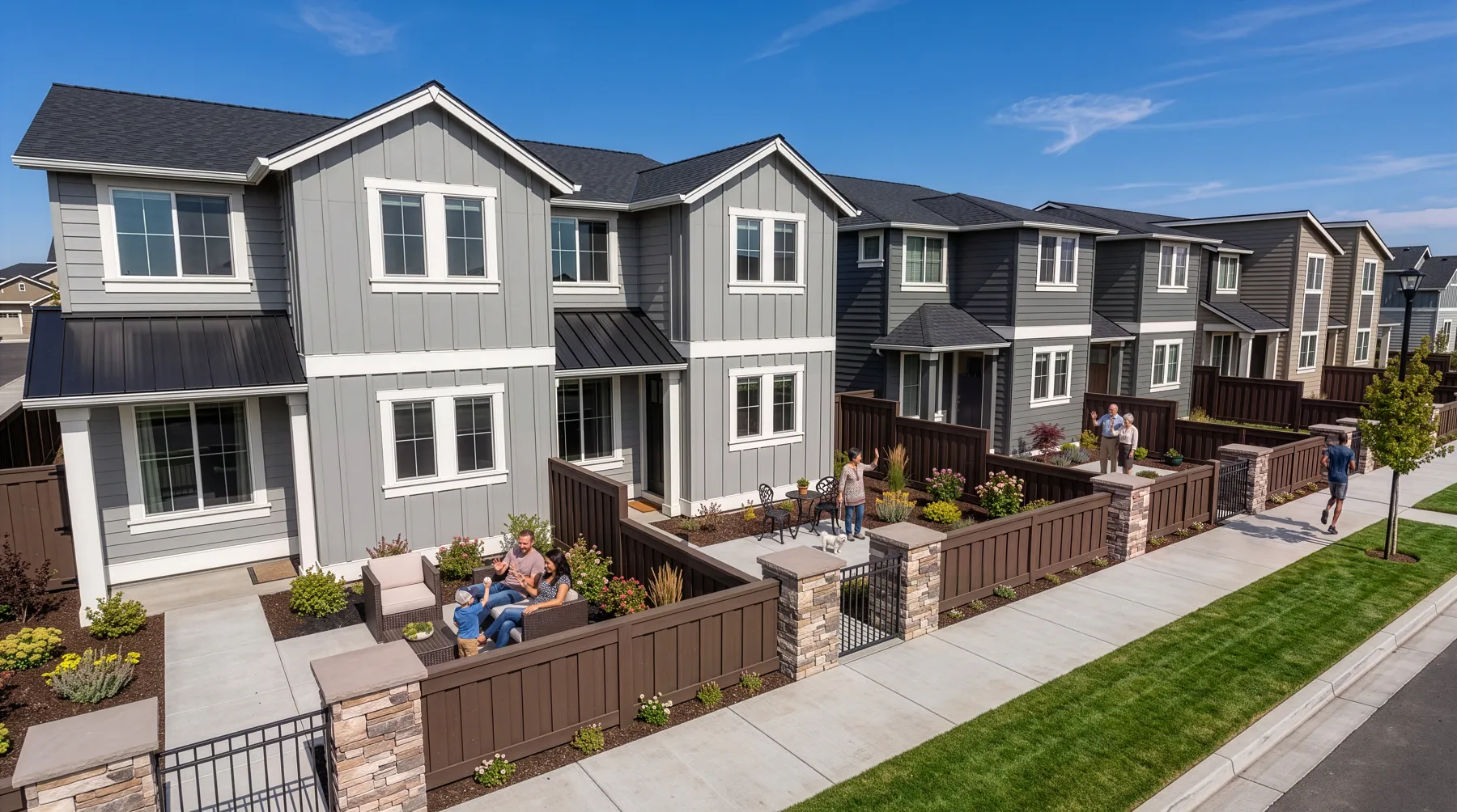 Petrosa townhome streetscape